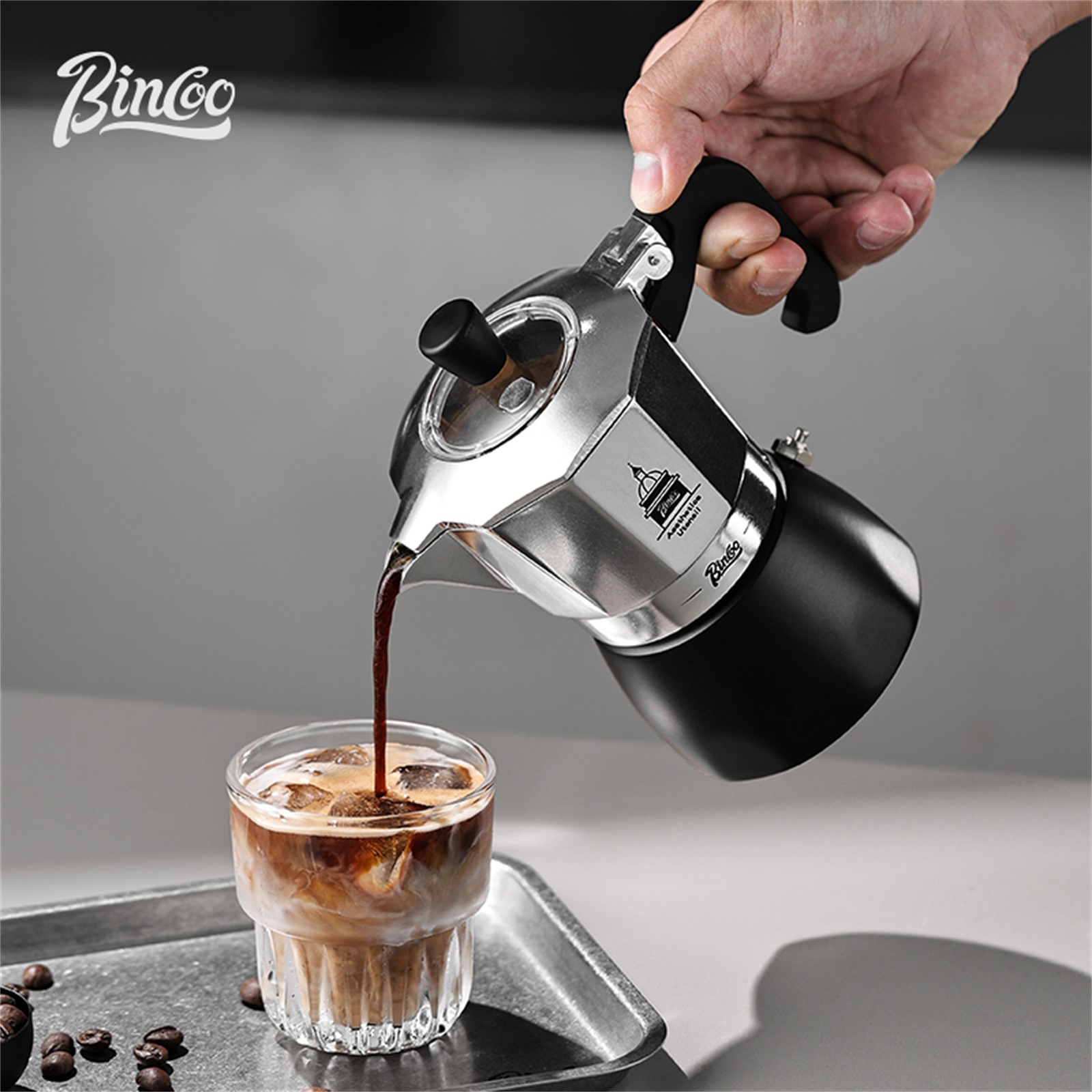 Home Barista - BINCOO Olla Moka de doble válvula,