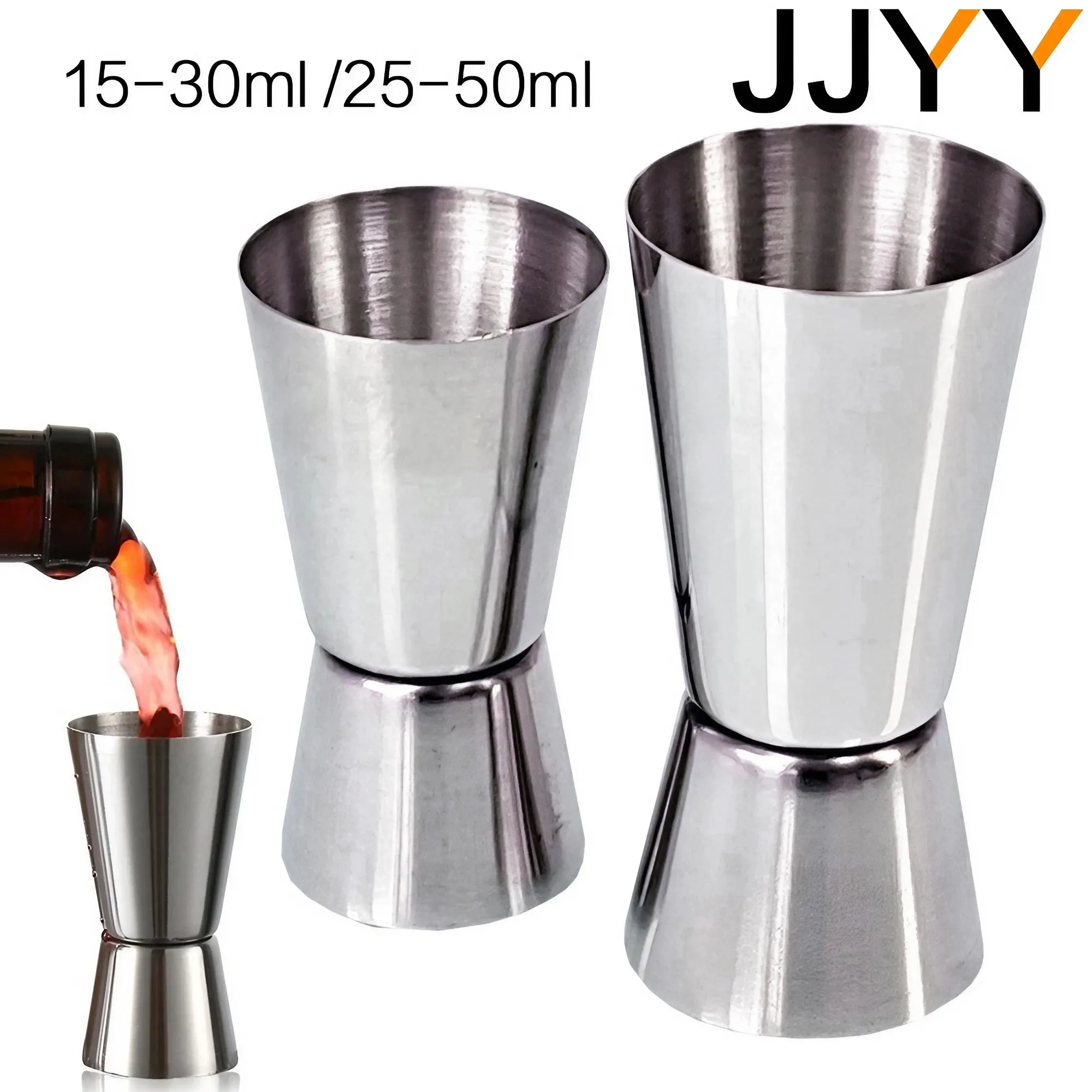 Jigger Double Sided - JJYY Acero inoxidable 15-30ml 25-50ml Bar