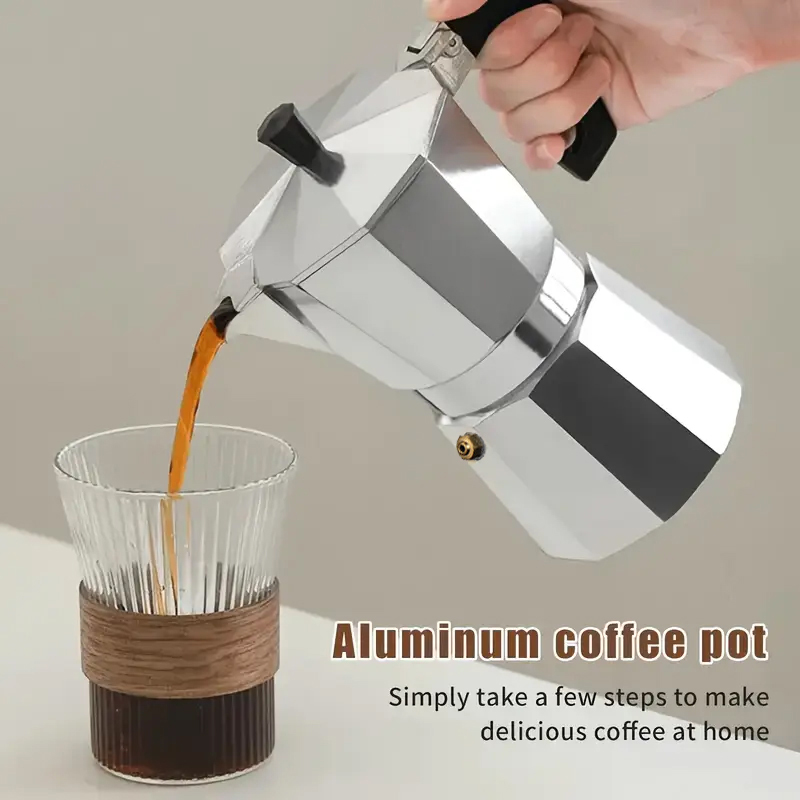 Home Barista - Cafetera Moka Clásica de Aluminio de