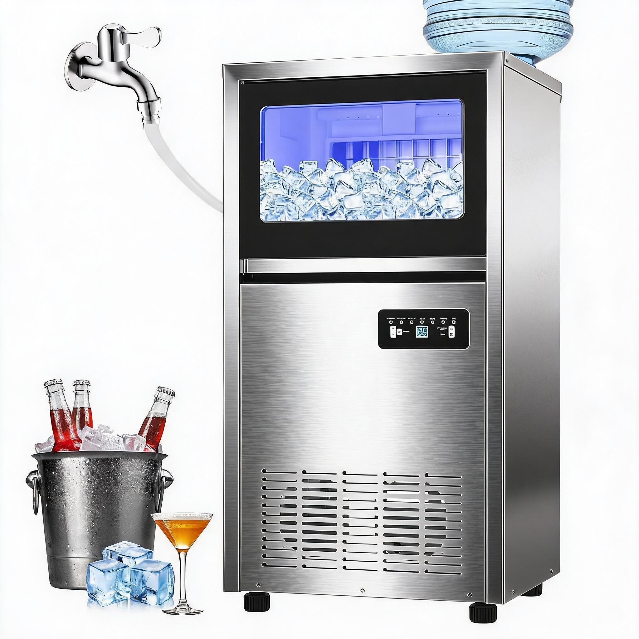 Home Bar And Counter - Máquina de Hielo Comercial de 120