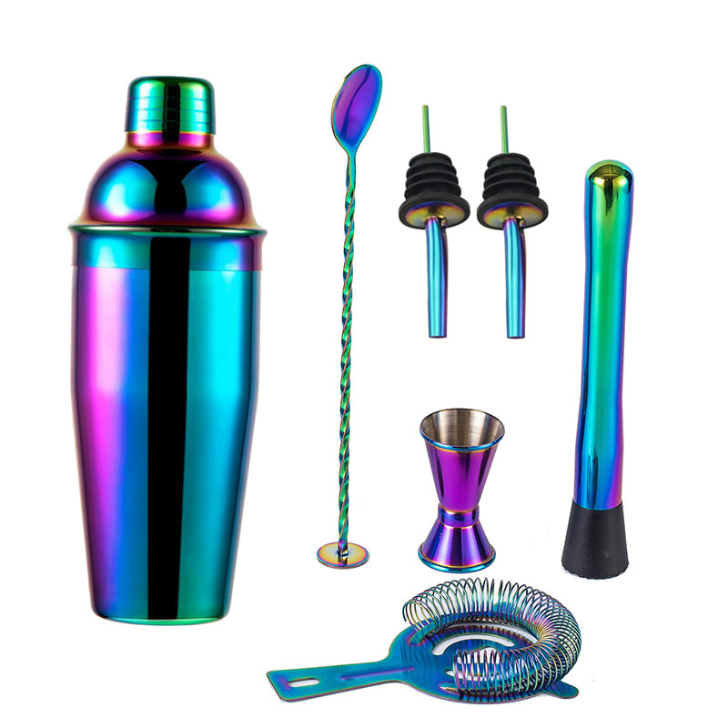 Coctelera de arcoíris de acero - Boston Shaker Set reseña y precio