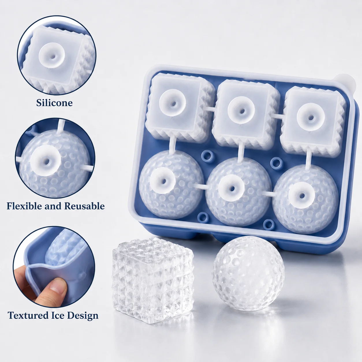 Molde de silicona para cubitos - Ice Mold Sphere reseña y precio