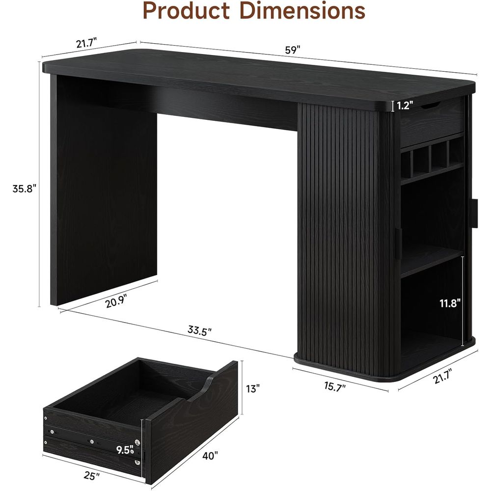 Isla de Cocina de 59 Pulgadas  - Home Bar And Counter reseña y precio