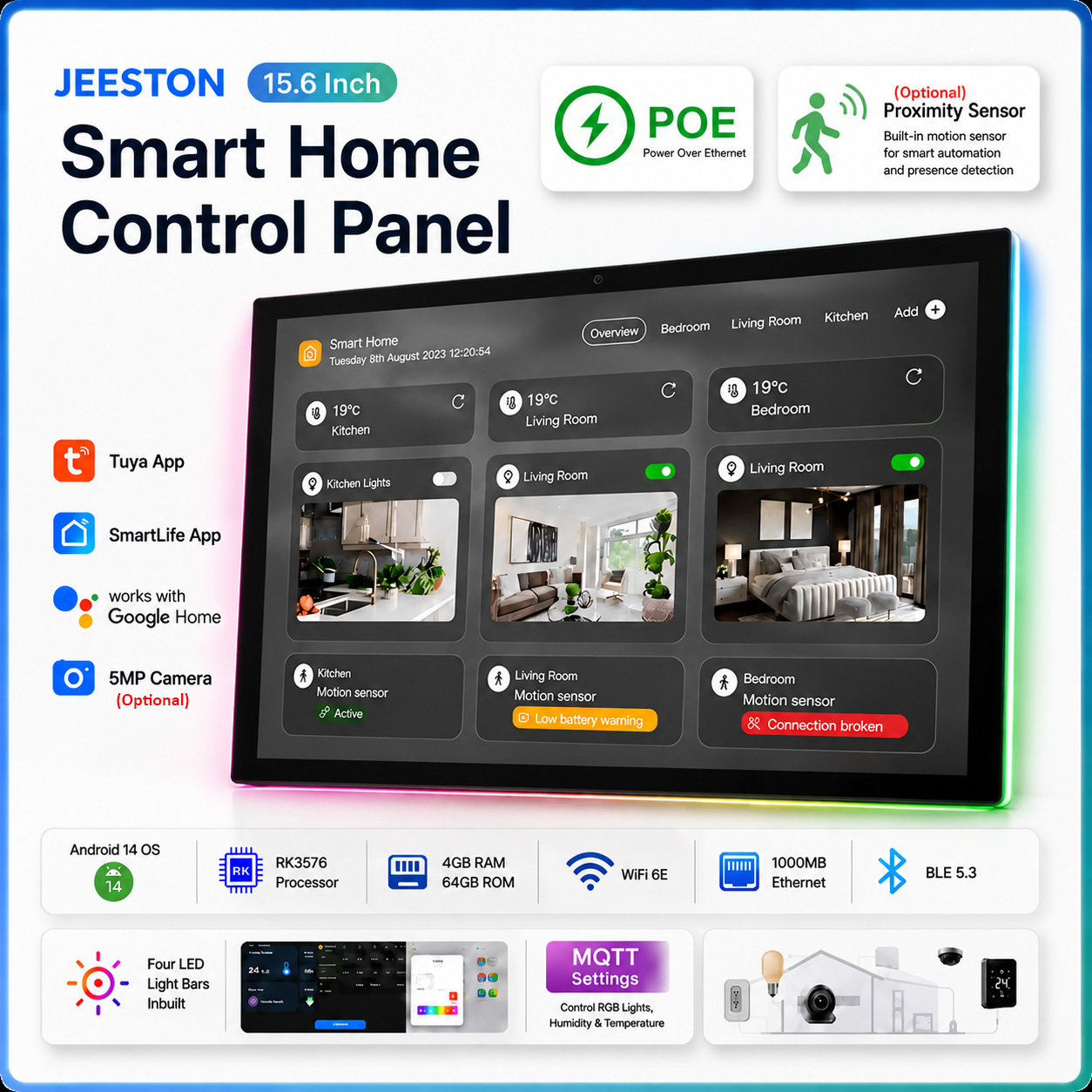 Panel Táctil de Control Inteli - Home Bar Android reseña y precio